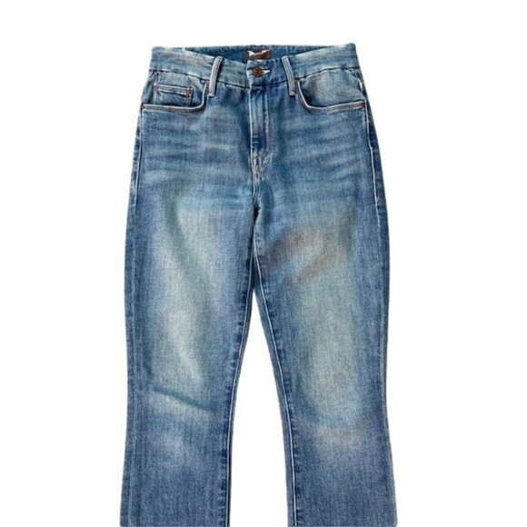 MOTHER High Waisted Looker Ankle Fray Jeans in WANDER DUST SIZE 25 - Picture 7 of 14